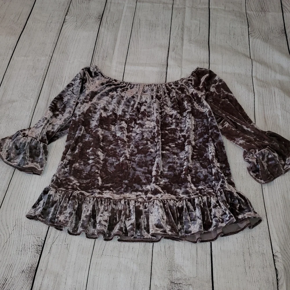 Sanctuary beautiful crushed Velvet Blouse - Picture 10 of 10